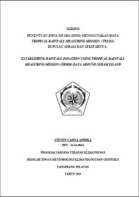 Image of JURNAL KOREKSI DATA HUJAN DASARIAN TRMM DI STASIUN
KLIMATOLOGI KAIRATU MENGGUNAKAN REGRESI LINEAR
SEDERHANA