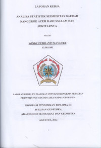 Image of ANALISA STATISTIK  SEISMISITAS NANGGROE ACEH DARUSSALAM DAN SEKITARNYA